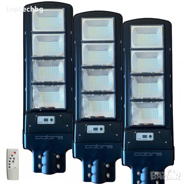 3БР. УЛИЧНА СОЛАРНА ЛАМПА COBRA 600W, снимка 1