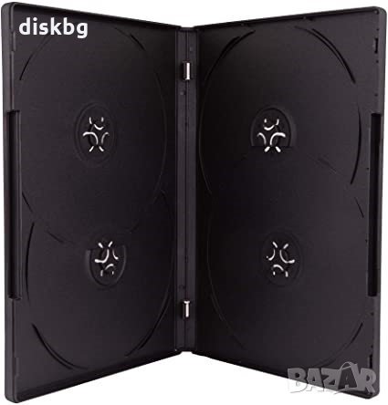 Кутия за DVD (DVD Box) четворна 14mm черна без разделител - нови кутии, снимка 1