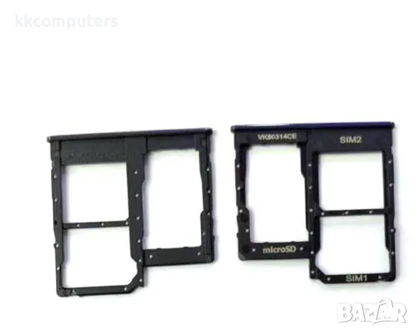 SIM / MicroSD държач /Черен/ за Samsung A40 / A405 Баркод : 114426, снимка 1