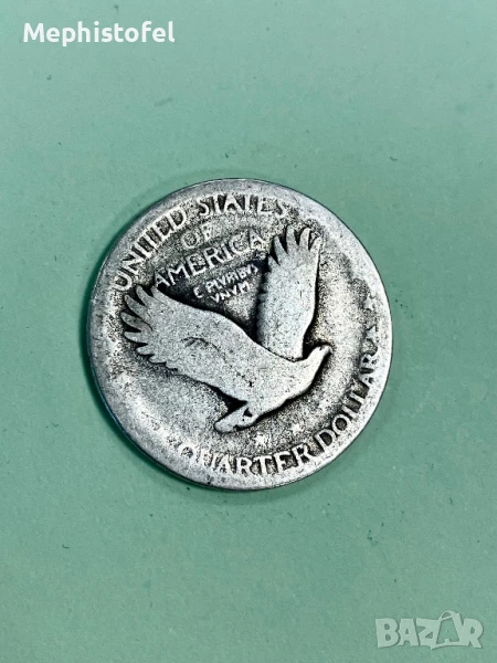 1/4 долар (Quarter) 1917-1930 г, САЩ - сребърна монета, снимка 1