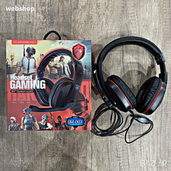 Професионални Геймърски слушалки GM-003, Vibration, PS4, Черни, снимка 1
