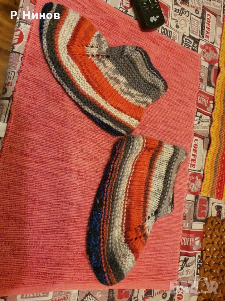 Ръчно плетени домашни чехли  гети, чорапи и домашни ботушки №40, снимка 1
