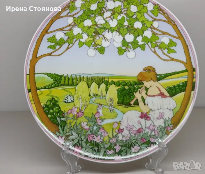 Колекционерска чиния от Villeroy and Boch, Heinrich, Германия.
Fruhling - Пролет.
, снимка 1