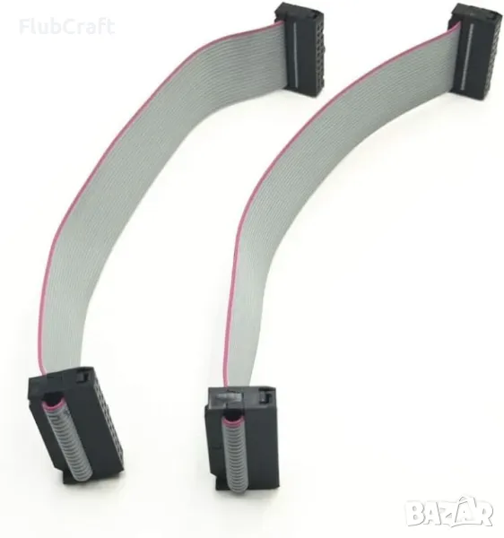 2×10 20P 30 см Лентов Кабел с Конектор 2.54ММ JTAG / ISP, снимка 1