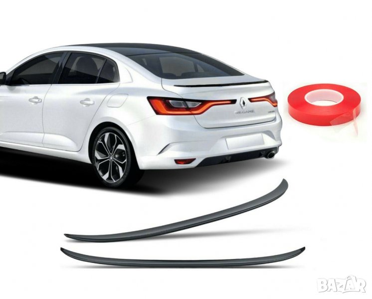 Лип спойлер заден черен пиано лак за Рено Меган 4 Renault Megane 4 (2016-2020), снимка 1