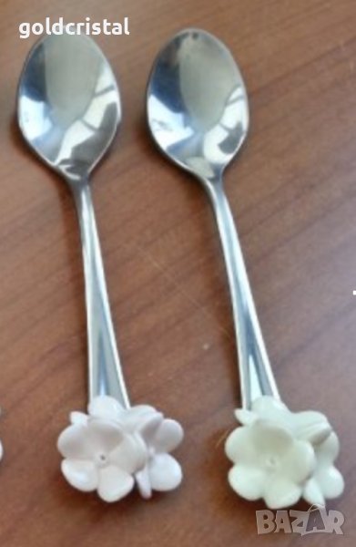 Лъжичка с порцелан , снимка 1