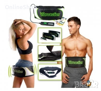 Вибриращ колан за отслабване Vibroaction, 12W, черно-зелен, снимка 1