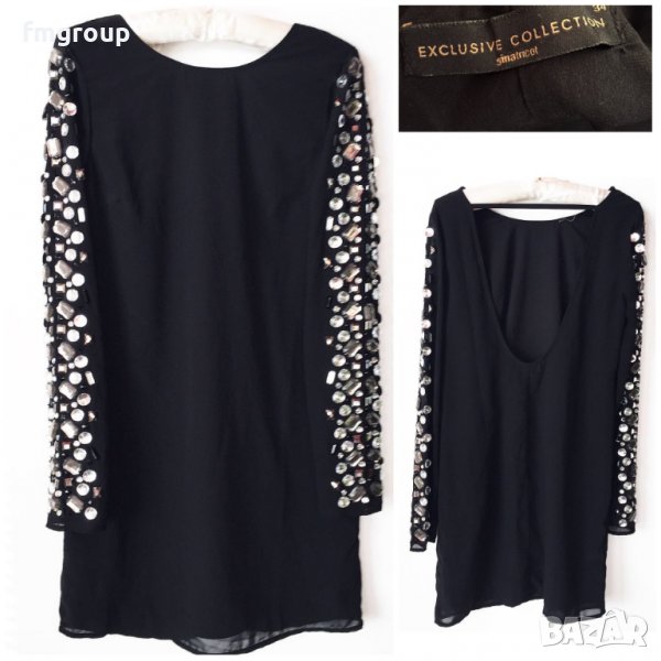 Дамска официална рокля с камъни черна Gina Tricot Exclusive Collection, снимка 1