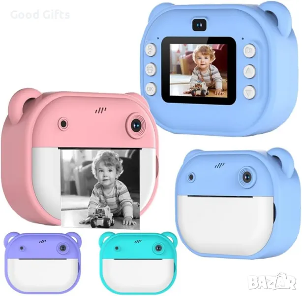 Моментна детска HD камера с хартиени ролки, Детски фотоапарат за моментни снимки, снимка 1