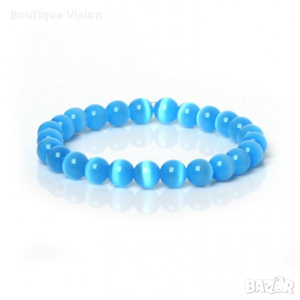 Ново! Гривна с естествени камъни - Котешко око, снимка 1