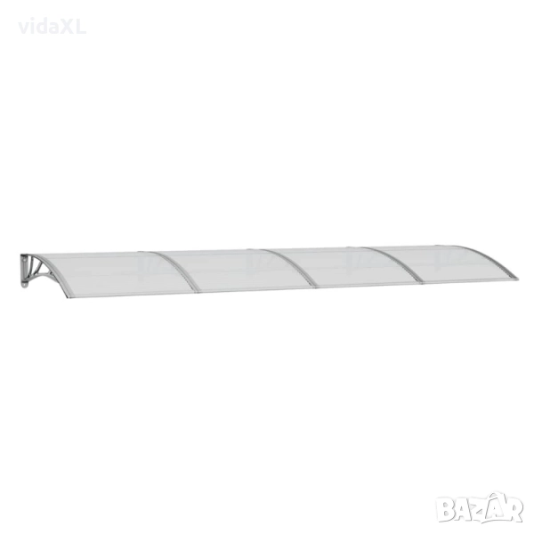 vidaXL Сенник за врата, сив, 350x100 см, поликарбонат(SKU:153595), снимка 1