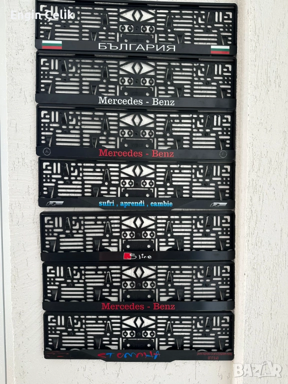 Комплект стойка за регистрационен номер, 2 бр, снимка 1