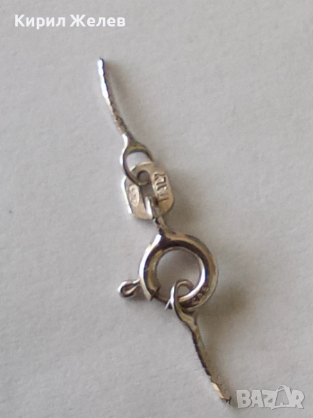 Сребърна карабинка закопчалка 43963, снимка 1