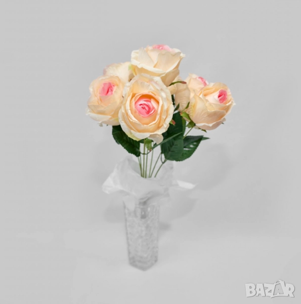 Елегантни изкуствени букети от рози – идеални за декорация и подарък, снимка 1