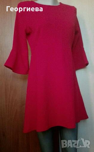 Еластична релефна нова рокля, в червено👗🍀M/L,L👗🍀арт.858, снимка 1