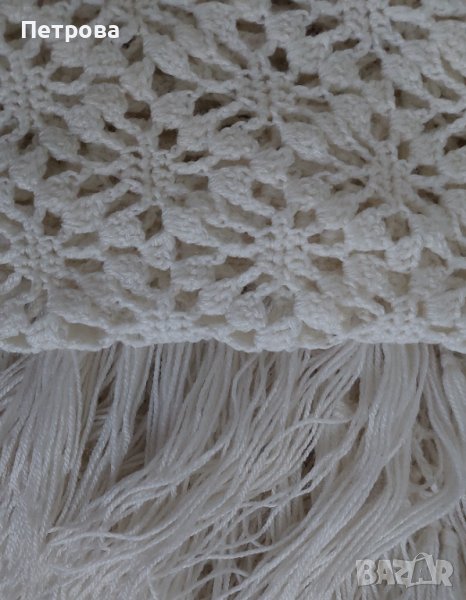 Красив и ефектен плетен шал-наметка, нов, много голям, снимка 1