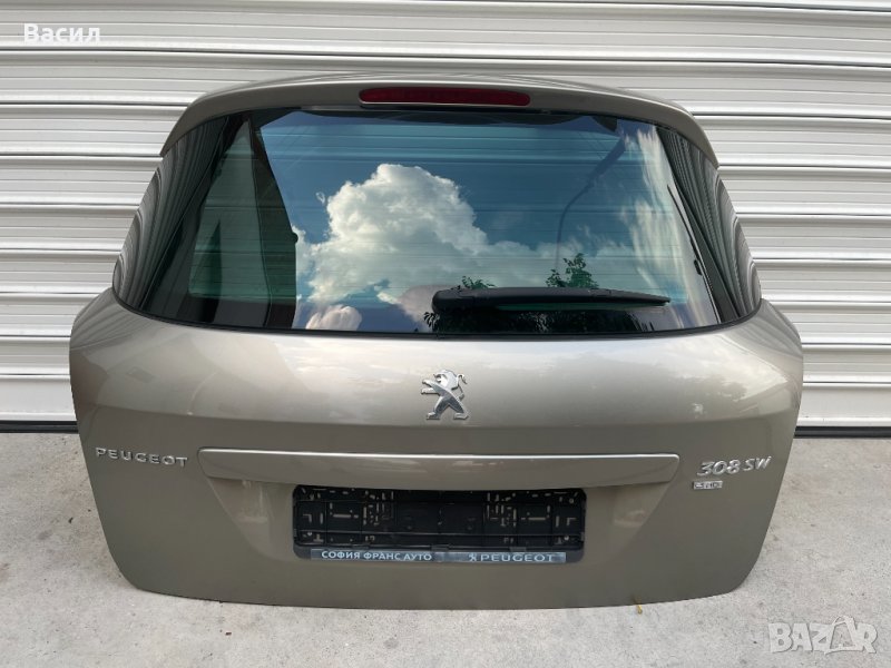 Заден капак Багажник СВЕТЛОСИВ МЕТАЛИК Peugeot 308 SW Facelift 1.6 HDI Пежо 308 Комби Фейслифт 1.6 , снимка 1