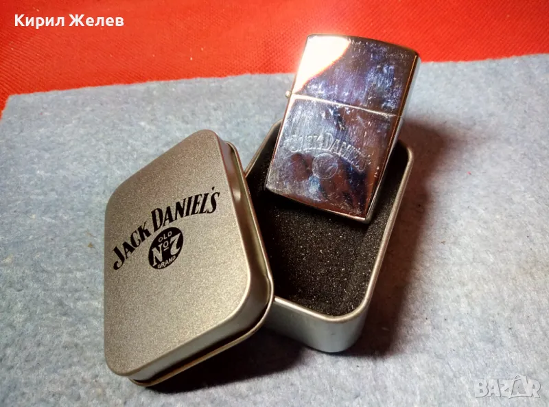 JACK DANIELS МАРКОВА РЕКЛАМНА БЕНЗИНОВА ЗАПАЛКА ДЖАК ДАНИЕЛС ЧИСТО НОВА с КУТИЙКАТА й 39889, снимка 1