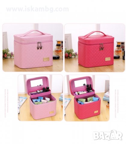 КОЗМЕТИЧЕН КУФАР С ОТДЕЛЕНИЕ ЗА ЧЕТКИ И УДОБНА ДРЪЖКА - код 2164, снимка 6 - Куфари - 33948216