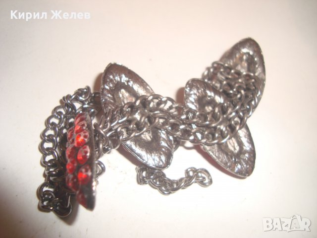 КРАСИВА АРТИСТИЧНА ГРИВНА с ЧЕРВЕНИ КРИСТАЛИ 4094, снимка 6 - Гривни - 30568836