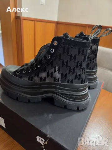 KARL LAGERFELD Luna Mono Flocking Boot – №40, снимка 5 - Дамски боти - 55963411
