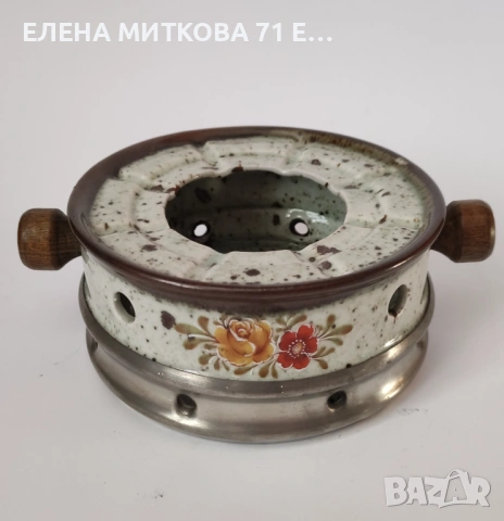 Винтидж комплект за чай от порцелан и калай, снимка 9 - Антикварни и старинни предмети - 54334478