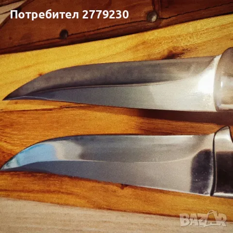 Ловни масивни ножове с дръжки от еленов рог, снимка 11 - Ножове - 49869257