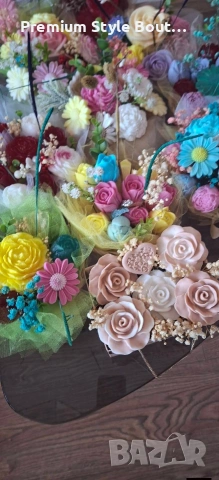 букет от соеви свещи , снимка 2 - Декорация за дома - 54004913