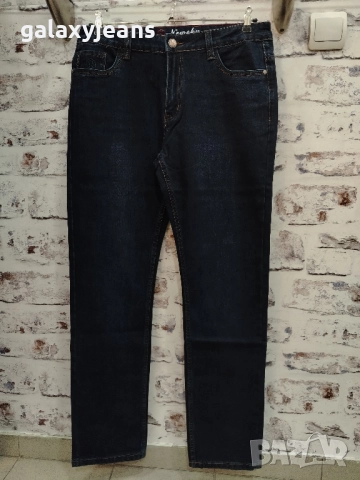 New sky- прави класика дънки, тъмни индиго, почти неизбелени, изчистени, плътен деним с лек еластан, снимка 2 - Дънки - 52773808