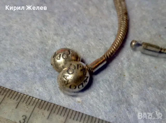 ПАНДОРА Бутикова МАРКОВА СРЕБЪРНА ГРИВНА СРЕБРО S925 ALE PANDORA 15570, снимка 11 - Гривни - 48485928