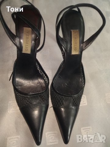 Eлегантни кожени обувки / сандали на ток  Vergelio 