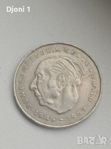 Възпоменателна монета 2 Mark 1971 J, снимка 2 - Нумизматика и бонистика - 53286022