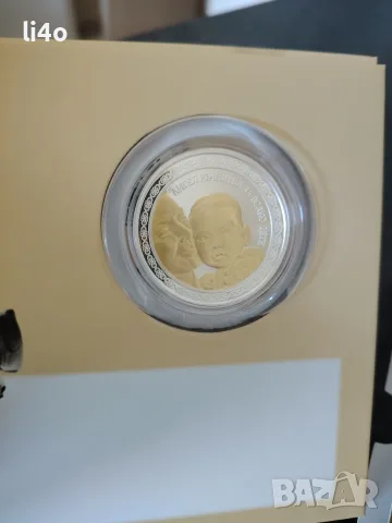 Сребърна монета с златно покритие 24 карата 1oz 31.1гр Proof Твоят Ангел Хранител, снимка 4 - Нумизматика и бонистика - 55814894