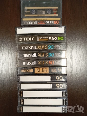 Лот 12 бр Хромни аудио касети Maxell XLII S 90 / S60 TDK SA-X90 tdk sax90 tdk sa-x 90