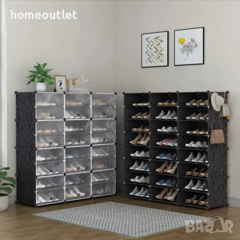 ПРОМОЦИЯ PVC органайзер за съхранение на обувки (12 части) BT-DE-XG-3-8-B, снимка 2 - Шкафове - 48990600