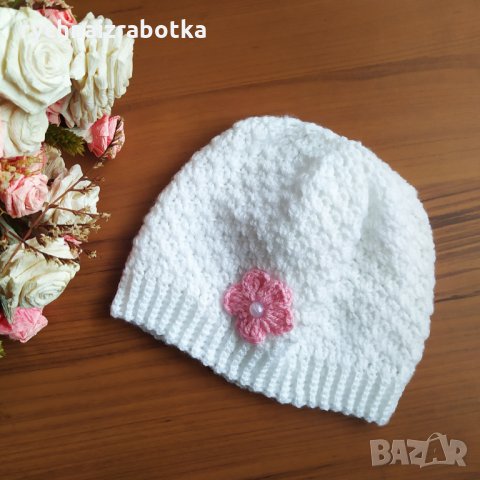 Плетена шапка 6-9 месеца