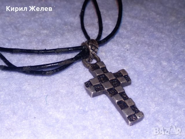 МОДНО СРЕБЪРНО КОЛИЕ с АРТ КРЪСТЧЕ ЛАКИРАНО СРЕБРО 925 ПРОБА 34506, снимка 7 - Колиета, медальони, синджири - 39547612