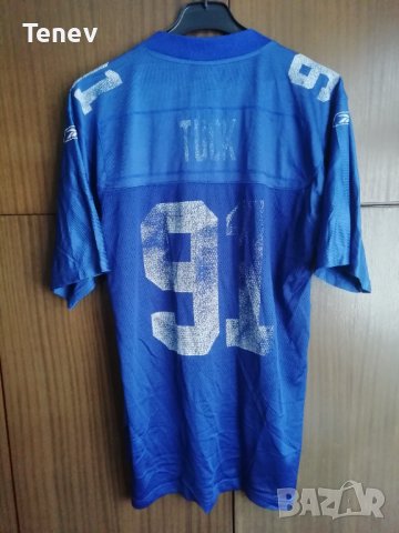 New York Giants Justin Tuck #91 Reebok Jersey NFL оригинална тениска фланелка размер М, снимка 2 - Тениски - 42824052