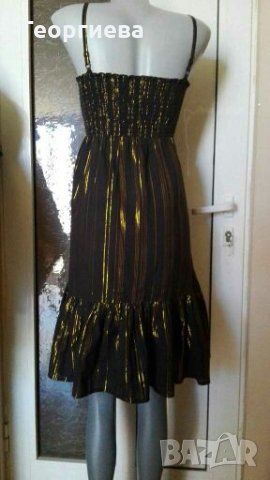 Рокля на H&M, в черно и златисто👗🍀XS,S,S//M👗арт.3079, снимка 4 - Рокли - 29935723