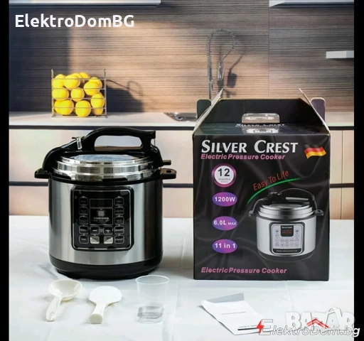 Мултикукър под налягане SilverCrest ,6л./1050W,10 програми за готвене, снимка 1