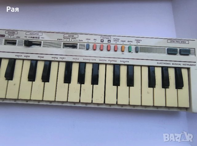 Vintage Casio PT-1 Електронна клавиатура и мини синтезатор Бял 29-клавиш Funciona , снимка 9 - Синтезатори - 50711642