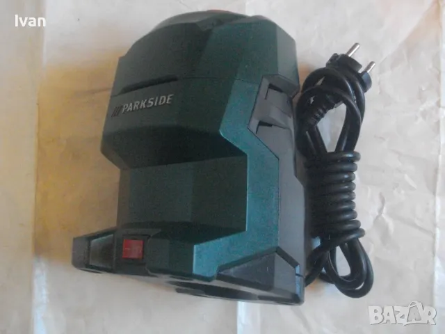 Електрическа немска 2019г. машина ТОЧИЛО ЗА ЗАТОЧВАНЕ НА БУРГИИ ДО Ф13ММ Голямо Parkside PBSG 95 C4., снимка 8 - Други инструменти - 47601649