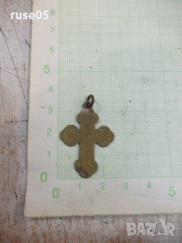 Кръст бронзов малък с разпятието, снимка 2 - Други ценни предмети - 34386604