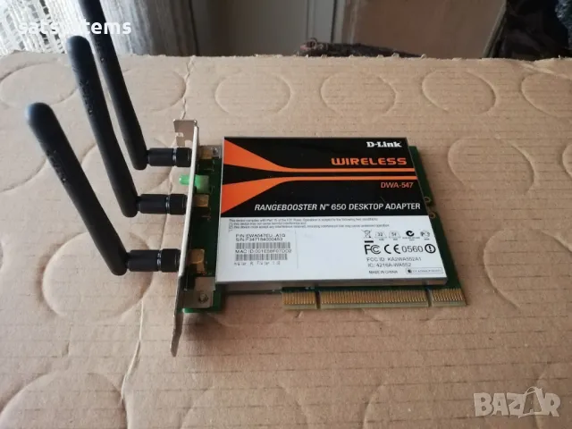 D-Link Wireless DWA-547 RangeBooster N650 Desktop Adapter PCI, снимка 5 - Мрежови адаптери - 47854842