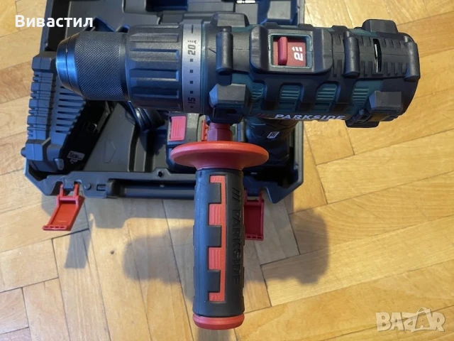 Parkside Акумулаторен ударен винтоверт с две скорости може и в куфар с аксесоари и втора батерия, снимка 8 - Винтоверти - 50646426