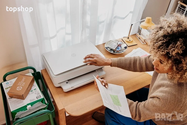 Нов мострен скенер +  многоцветен принтер HP Envy 6020e модел 2023г.  , снимка 12 - Принтери, копири, скенери - 52839961