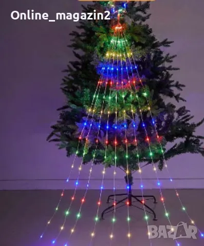 Инсталация за коледна елха,9 проводника, дистанционно управление, снимка 1