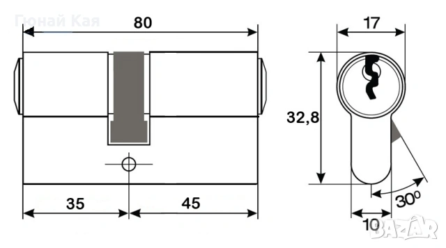 Патрон ISEO R6, снимка 6 - Входни врати - 54344319