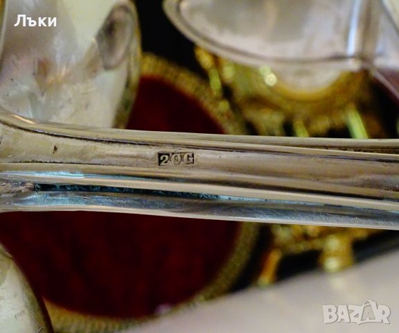 Посребрена коктиера,свещник,пепелник,солница , снимка 5 - Антикварни и старинни предмети - 37654433