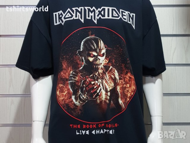 Нова мъжка тениска на музикалната група IRON MAIDEN -THE BOOK OF SOULS LIVE CHAPTER , снимка 3 - Тениски - 30648352